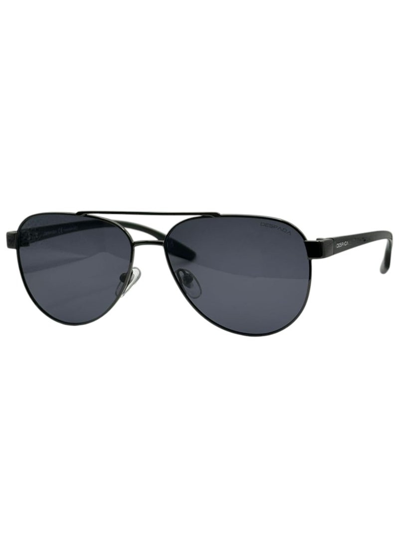 DS-2363 C2 Sunglass, 100% UV Protected Polarized Unisex Sunglass, Gun Metal Frame With Grey Lenses. - Image 3